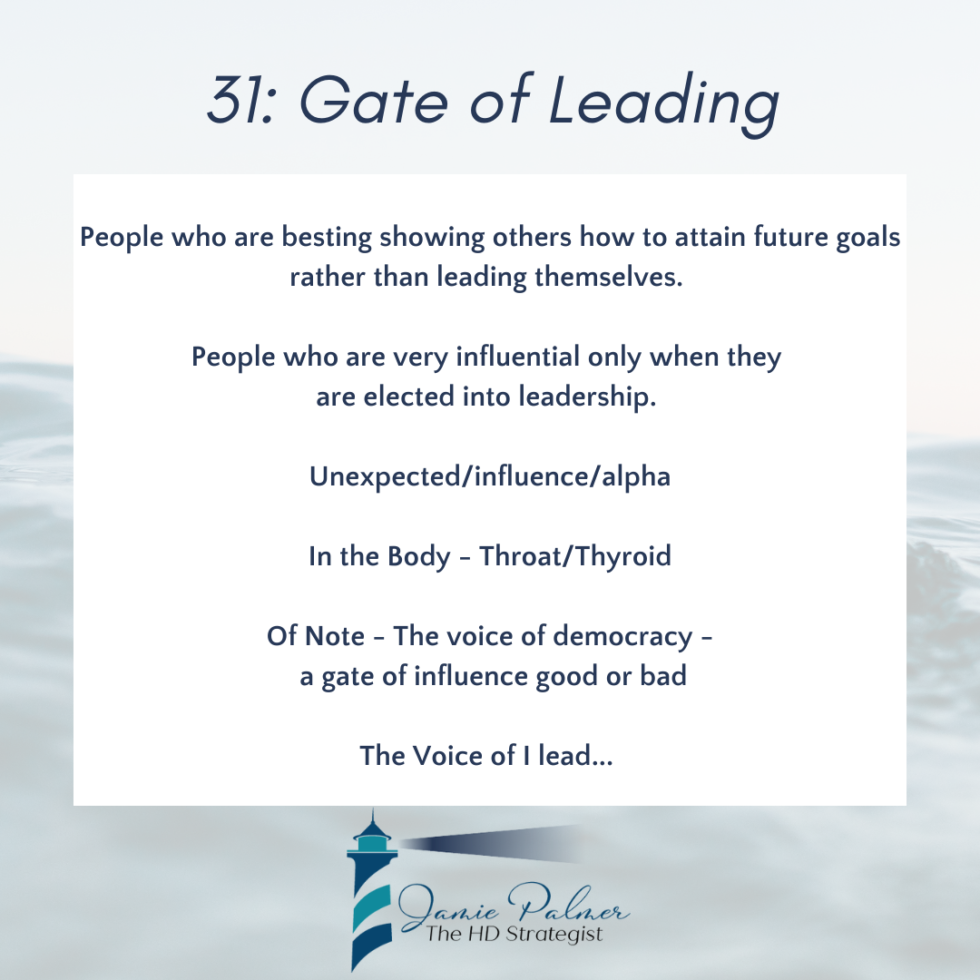 Human Design Transits Gate 31 The Gate of Leading Influence